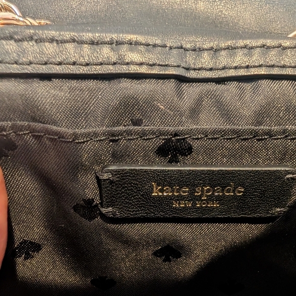 Kate Spade Black Leaf-Pattern Crossbody Bag - Picture 9 of 10